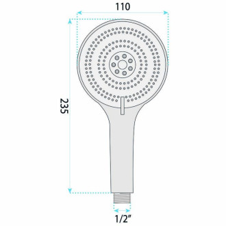 Rea Sprchová hlavica REA JS-019 BRUSH NICKLE REA-07056