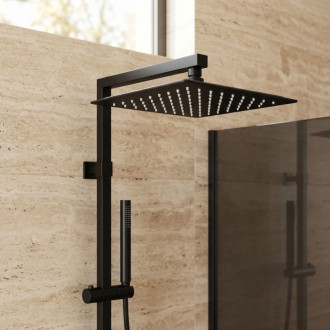 Rea Štvorcová hlavová sprcha REA JS-P015B 25cm Black REA-P0610