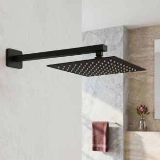 Rea Sprchové rameno štvorcové REA JS-9022B 40cm Black REA-P6404