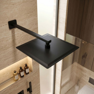 Rea Sprchové rameno štvorcové REA JS-9022B 40cm Black REA-P6404