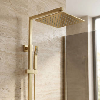 Rea Štvorcová hlavová sprcha REA JS-P015BG 25cm Brush Gold REA-P0611