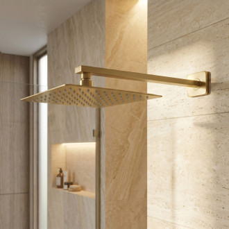 Rea Sprchové rameno štvorcové REA JS-9022BG 40cm Brush Gold REA-P6405