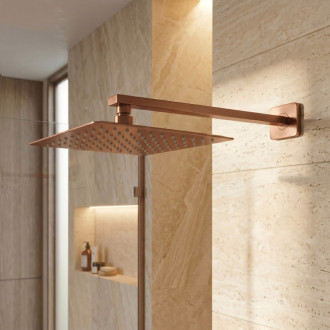 Rea Sprchové rameno štvorcové REA JS-9022BRG 40cm Brush Copper REA-P6406