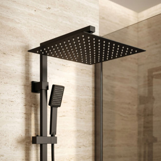 Rea Štvorcová hlavová sprcha REA JS-P015B 30cm Black REA-P0613