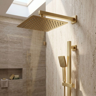 Rea Štvorcová hlavová sprcha REA JS-P015BG 30cm Brush Gold REA-P0616