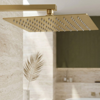 Rea Štvorcová hlavová sprcha REA JS-P015BG 30cm Brush Gold REA-P0616