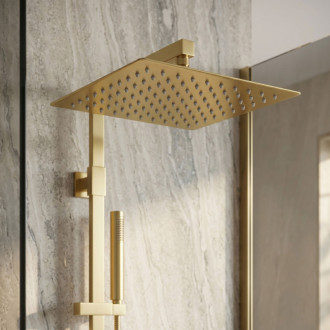 Rea Štvorcová hlavová sprcha REA JS-P015BG 30cm Brush Gold REA-P0616
