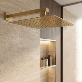 Rea Štvorcová hlavová sprcha REA JS-P015BG 30cm Brush Gold REA-P0616