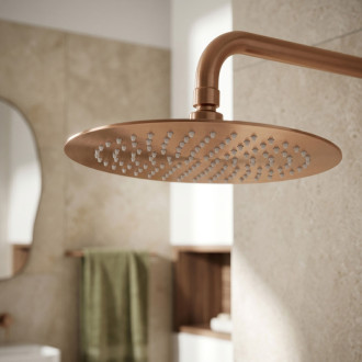 Rea Okrúhla dažďová sprcha REA JS-P014BRG 25cm Brush Copper REA-P8602