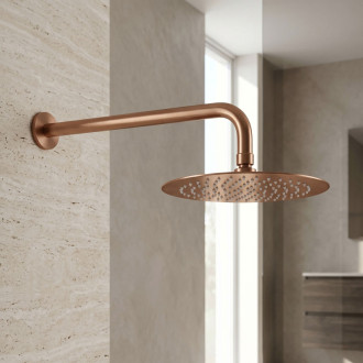 Rea Okrúhla dažďová sprcha REA JS-P014BRG 25cm Brush Copper REA-P8602