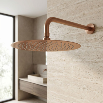 Rea Kulatá dešťová sprcha REA JS-P014BRG 30cm Brush Copper REA-P8605