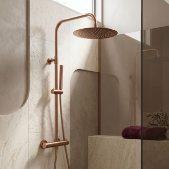 Rea Kulatá dešťová sprcha REA JS-P014BRG 30cm Brush Copper REA-P8605