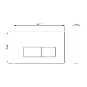 SCHWAB PLUTO ovládacie tlačidlo, 247x160 mm, čierna mat P58-0190-0250