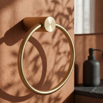 Rea Kúpeľňový vešiak Ring 64106 SOLO Brush Gold REA-84208