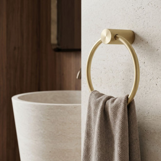 Rea Kúpeľňový vešiak Ring 64106 SOLO Brush Gold REA-84208
