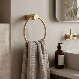 Rea Kúpeľňový vešiak Ring 64106 SOLO Brush Gold REA-84208