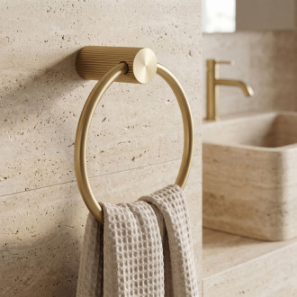 Rea Kúpeľňový vešiak Ring 64106 SOLO Brush Gold REA-84208