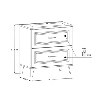 Comad SET-DOR 80CM GO Nábytková zostava 80 cm s nábytkovým umývadlom GO