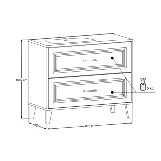 Comad SET-DOR 100CM GO2 Nábytková zostava 100 cm s nábytkovým umývadlom GO2