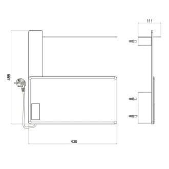 Mereo Elektrický sušák ručníků, 1 modul, černý