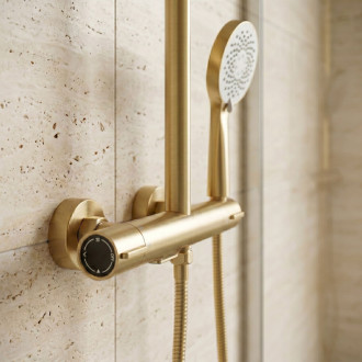 Rea Sprchová sada s termostatem REA Drop Brush Gold REA-P9662