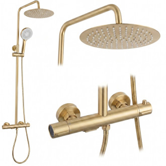 Rea Sprchová sada s termostatem REA Drop Brush Gold REA-P9662