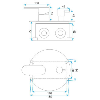Rea Podomítková sprchová sada Rea Drop Titan + BOX REA-P9661