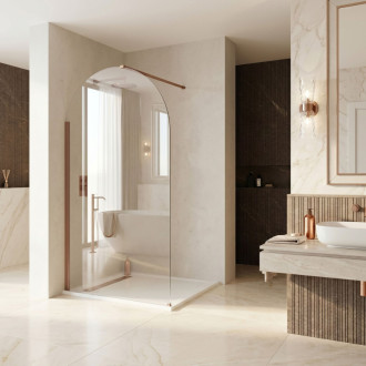 Rea Sprchová zástěna Rea Heaven Brush Copper 90 REA-K6686