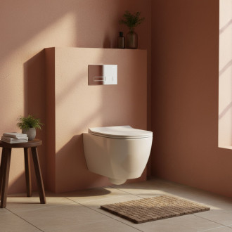Rea Podomietkový Inštalačný Set Slim 024N pre WC s Tlačidlom HD Chrome KPL-E1561