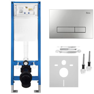 Rea Podomietkový Inštalačný Set Slim 024N pre WC s Tlačidlom HD Satin KPL-E1635