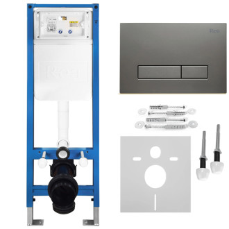 Rea Podomietkový Inštalačný Set Slim 024N pre WC s Tlačidlom HD Titan KPL-E1634