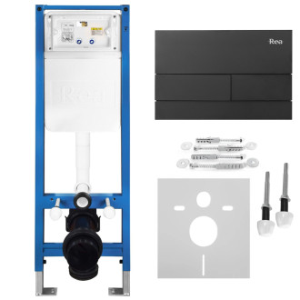 Rea Podomietkový Inštalačný Set Slim 024N pre WC s Tlačidlom T Black Matt KPL-E1056