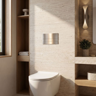 Rea Podomítkový Instalační Set Slim 024N pro WC s Tlačítkem T Brush Steel KPL-E1057