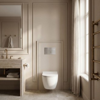 Rea Podomítkový Instalační Set Slim 024N pro WC s Tlačítkem T Brush Steel KPL-E1057