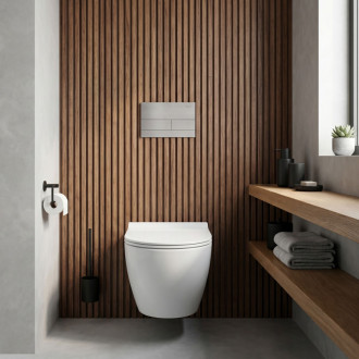 Rea Podomítkový Instalační Set Slim 024N pro WC s Tlačítkem T Brush Steel KPL-E1057