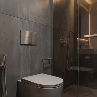 Rea Podomítkový Instalační Set Slim 024N pro WC s Tlačítkem T Brush Steel KPL-E1057