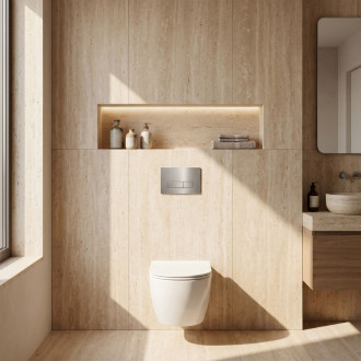 Rea Podomítkový Instalační Set Slim 024N pro WC s Tlačítkem T Brush Steel KPL-E1057