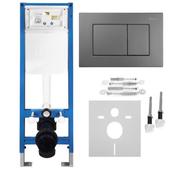 Rea Podomietkový Inštalačný Set Slim 024N pre WC s Tlačidlom J Titan KPL-E1638