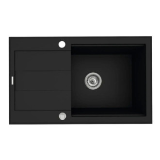 Pyramis SPARTA PLUS LUX (78X48) 1B 1D Dřez, granit BLACK 070083701