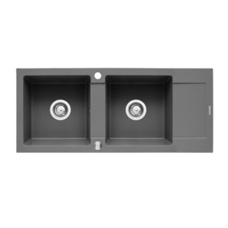 Pyramis MIDO (116x50) 2B 1D Dřez, granit INDUSTRIAL GREY 070090501