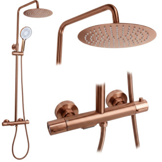 Sprchová sada s termostatem REA Drop Brush Copper