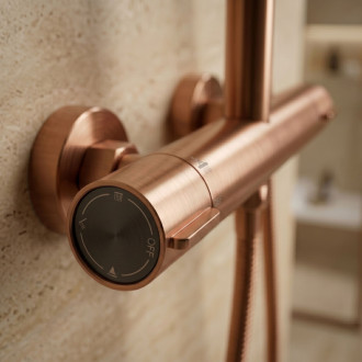 Sprchová sada s termostatem REA Drop Brush Copper