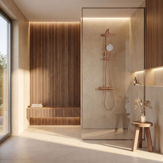 Sprchová sada s termostatem REA Drop Brush Copper