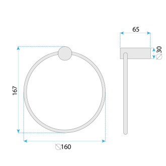 Rea SOLO Ring 64106 Titan Koupelnový věšák REA-07884