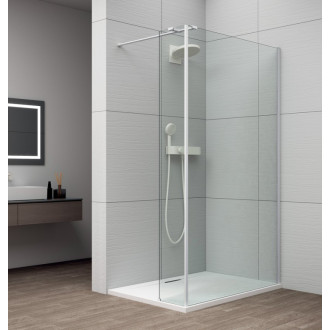 ESCA WHITE MATT sprchová zástěna ke stěně 1500mm a panelem 385mm, čiré sklo ES1015ES1040W