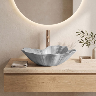 Rea Flower Grey Umyvadlo na desku REA-U7885