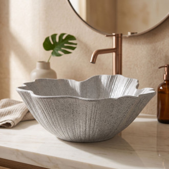 Rea Flower Grey Umyvadlo na desku REA-U7885