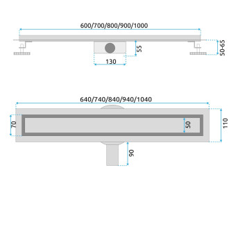 Rea Neox Titan 70 Odtokový žlab REA-G9152
