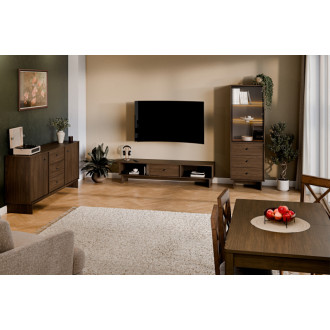 Comad SET-YOV 176CM TAB Obývací sestava s komodou, vitrínou, TV skříňkou a stolem