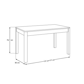 Comad YORI VILLA 77-137-80 Stůl 137-177x80 cm